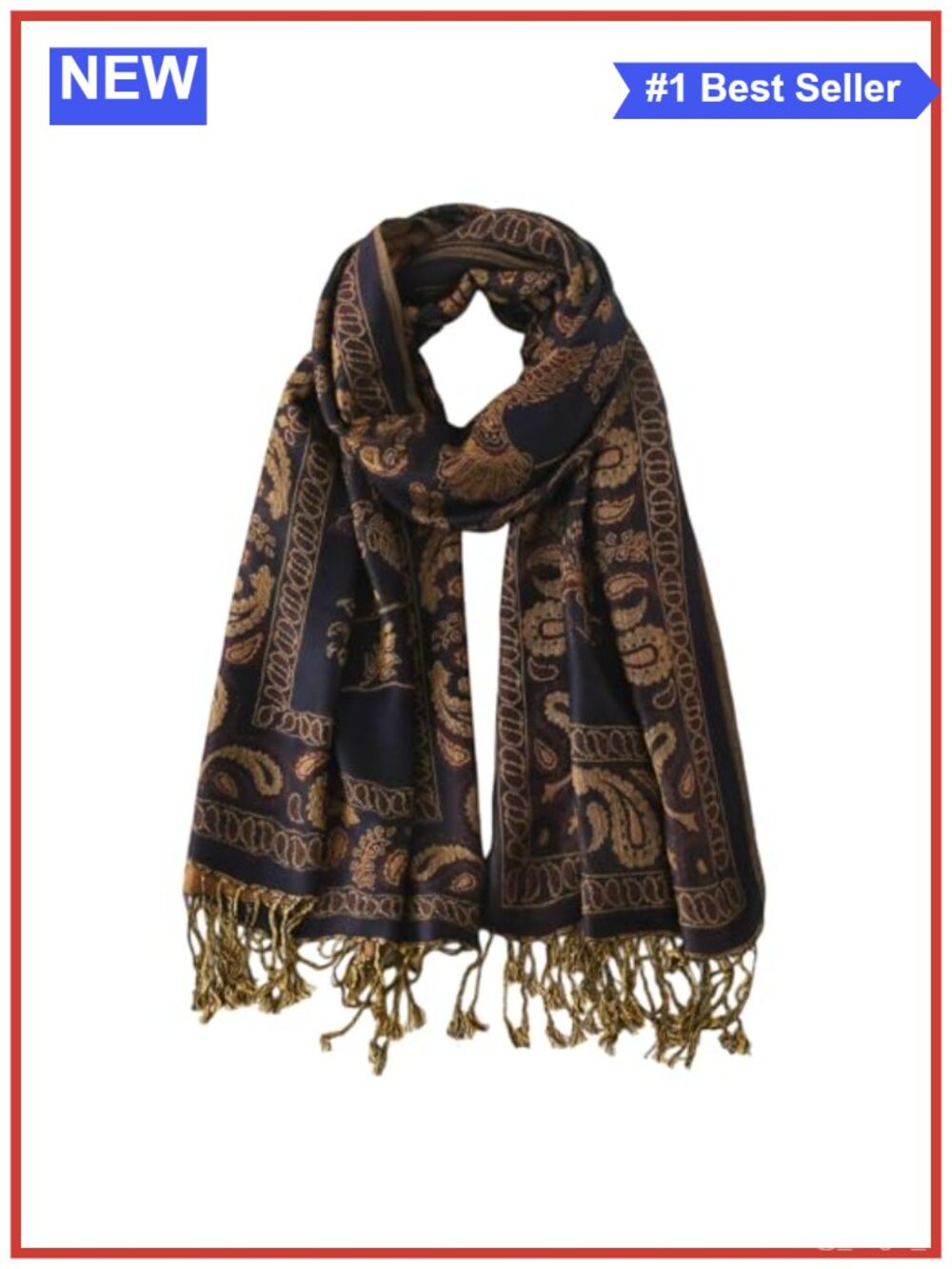Paisley Pashmina Wrap Shawl Scarf Silky Reversible Women Evening